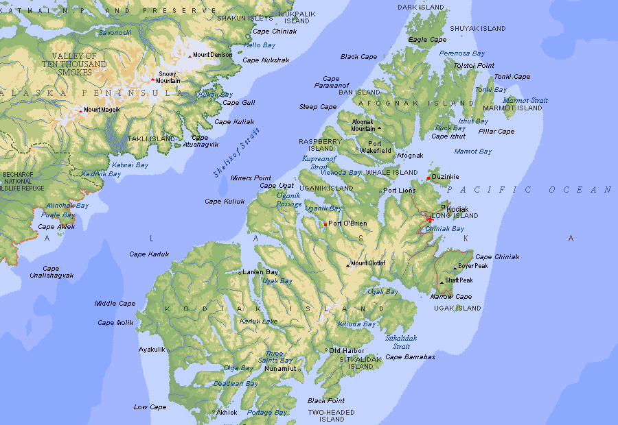 Острова и архипелаги северной америки. Остров Кадьяк Аляска. Остров Кадьяк на карте Северной Америки. Пролив Шелихова Северная Америка.